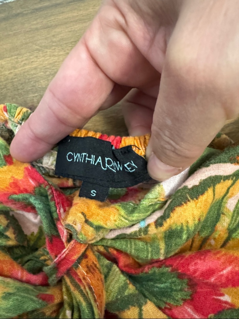 Cynthia Rowley Collective Tropical Tie-Front Bandeau Top in Yellow, Green & Pink - Picture 2 of 4